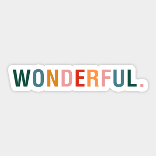 Wonderful. Sticker